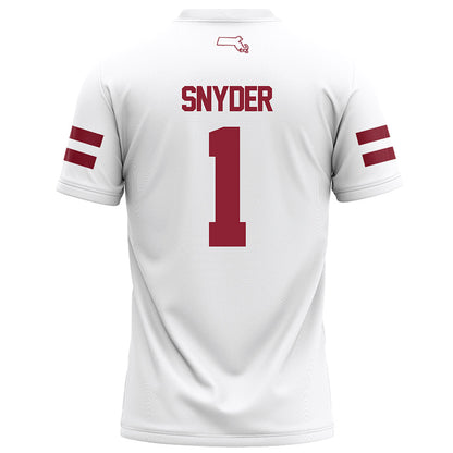 UMass - NCAA Football : DD Snyder - White Football Jersey-1