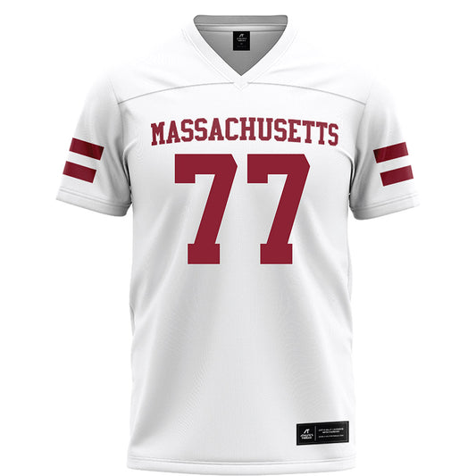 UMass - NCAA Football : Jaxon King - White Football Jersey