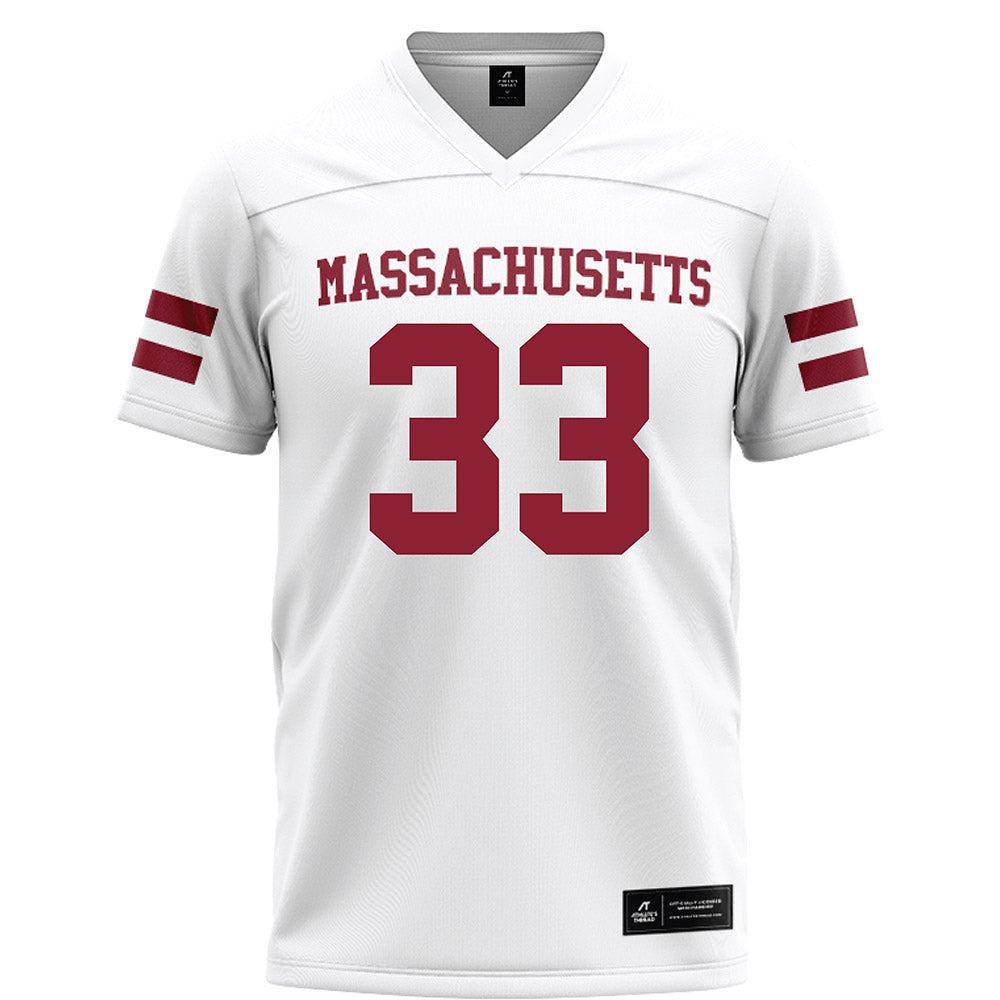 UMass - NCAA Football : Seamus McIntyre - White Football Jersey-0