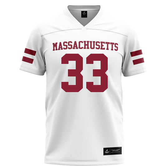 UMass - NCAA Football : Seamus McIntyre - White Football Jersey-0