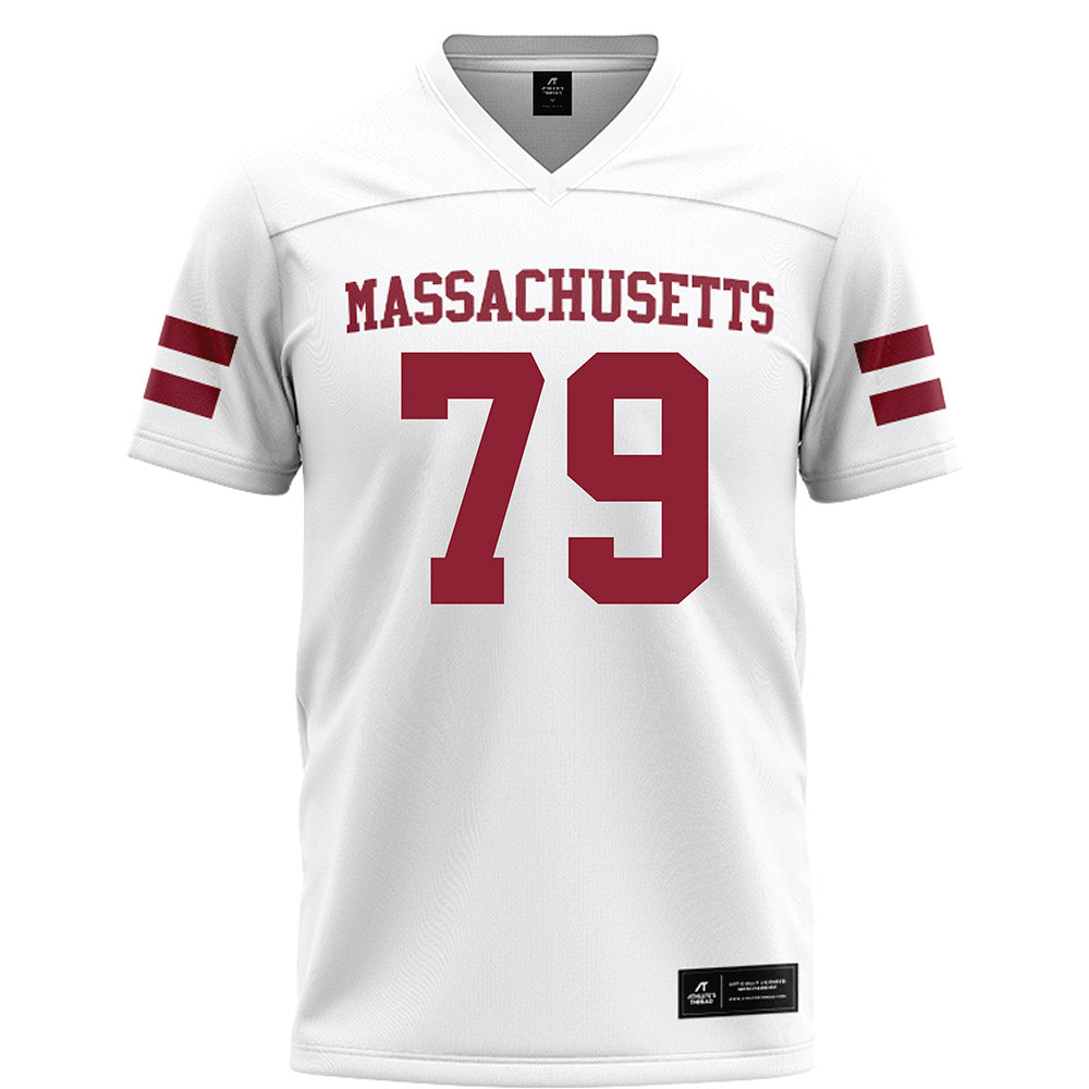 UMass - NCAA Football : Aitor Urionabarrenechea - White Football Jersey-0