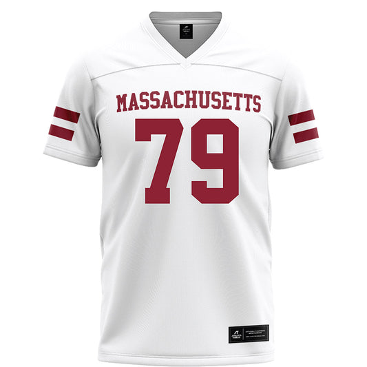 UMass - NCAA Football : Aitor Urionabarrenechea - White Football Jersey-0