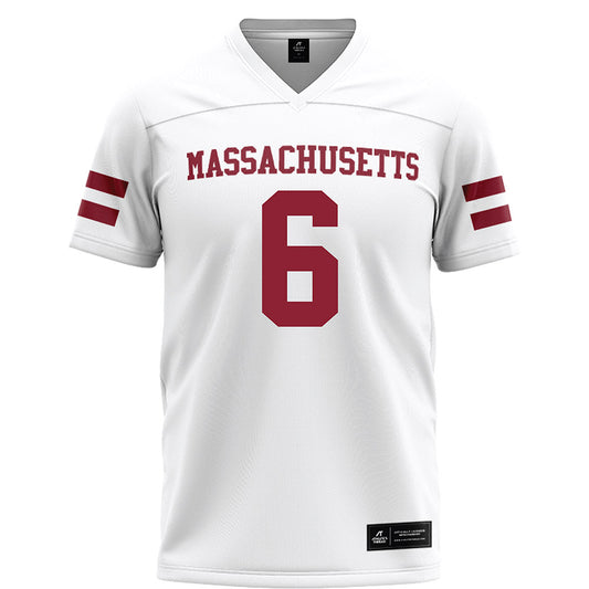 UMass - NCAA Football : Justin Williams-Thomas - White Football Jersey-0