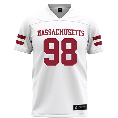 UMass - NCAA Football : William DePaepe - White Football Jersey-0