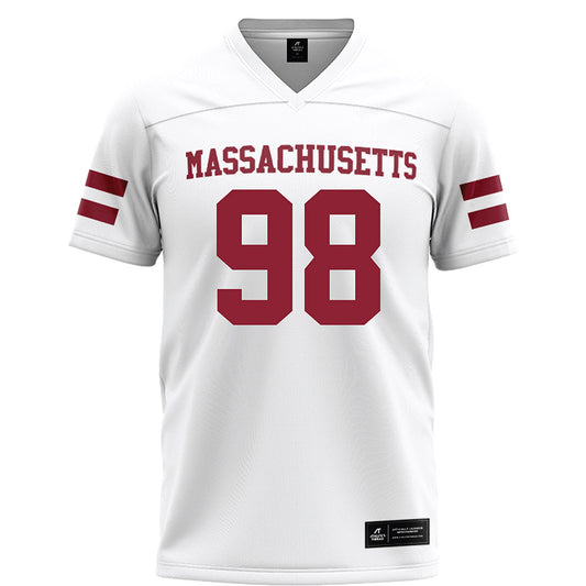 UMass - NCAA Football : William DePaepe - White Football Jersey-0