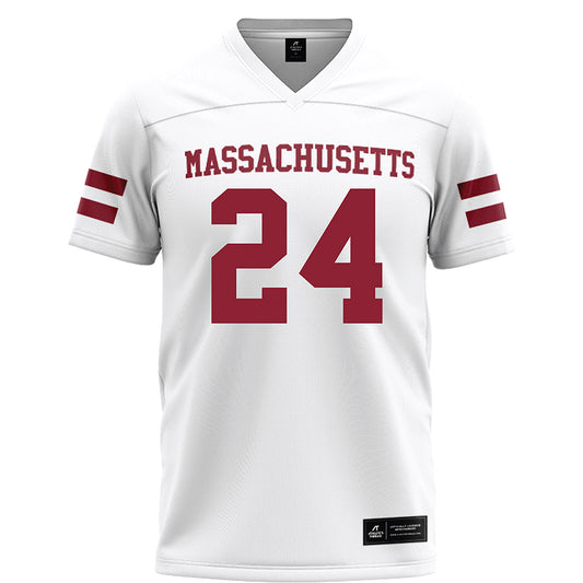 UMass - NCAA Football : Ted Mondesir - White Football Jersey-0