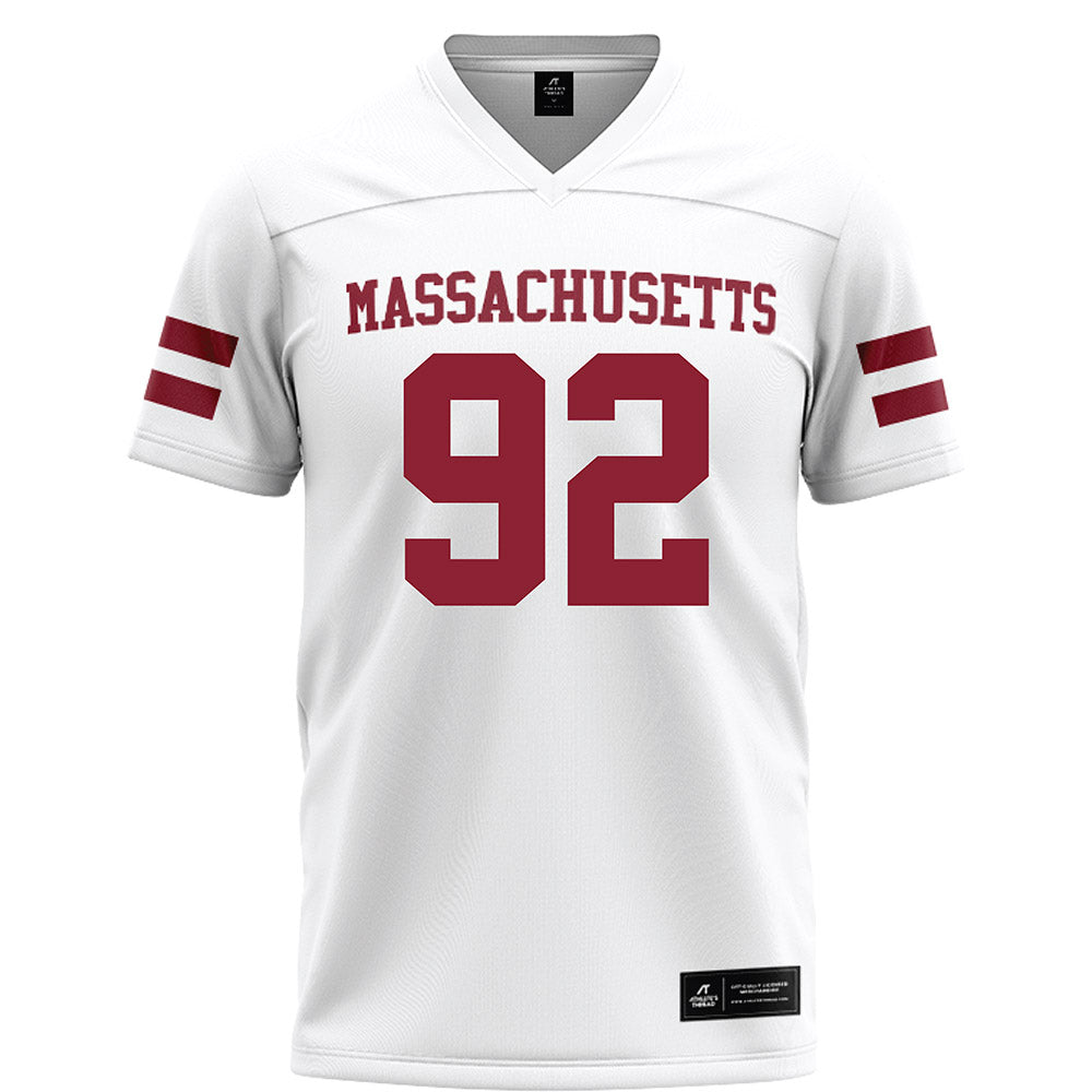 UMass - NCAA Football : Romando Johnson - White Football Jersey-0