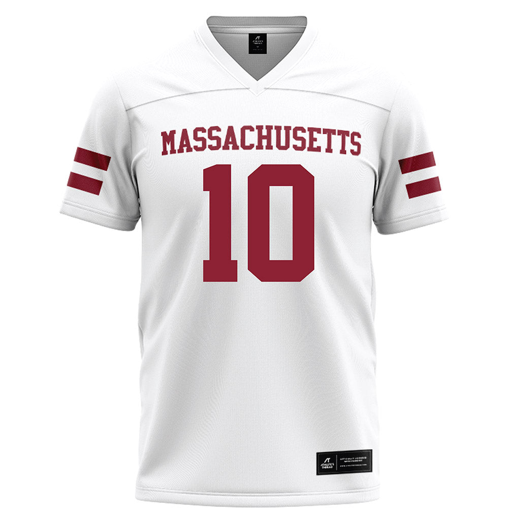 UMass - NCAA Football : Aubrey Melvin - White Football Jersey-0