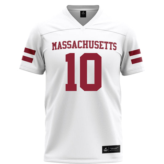 UMass - NCAA Football : Aubrey Melvin - White Football Jersey-0