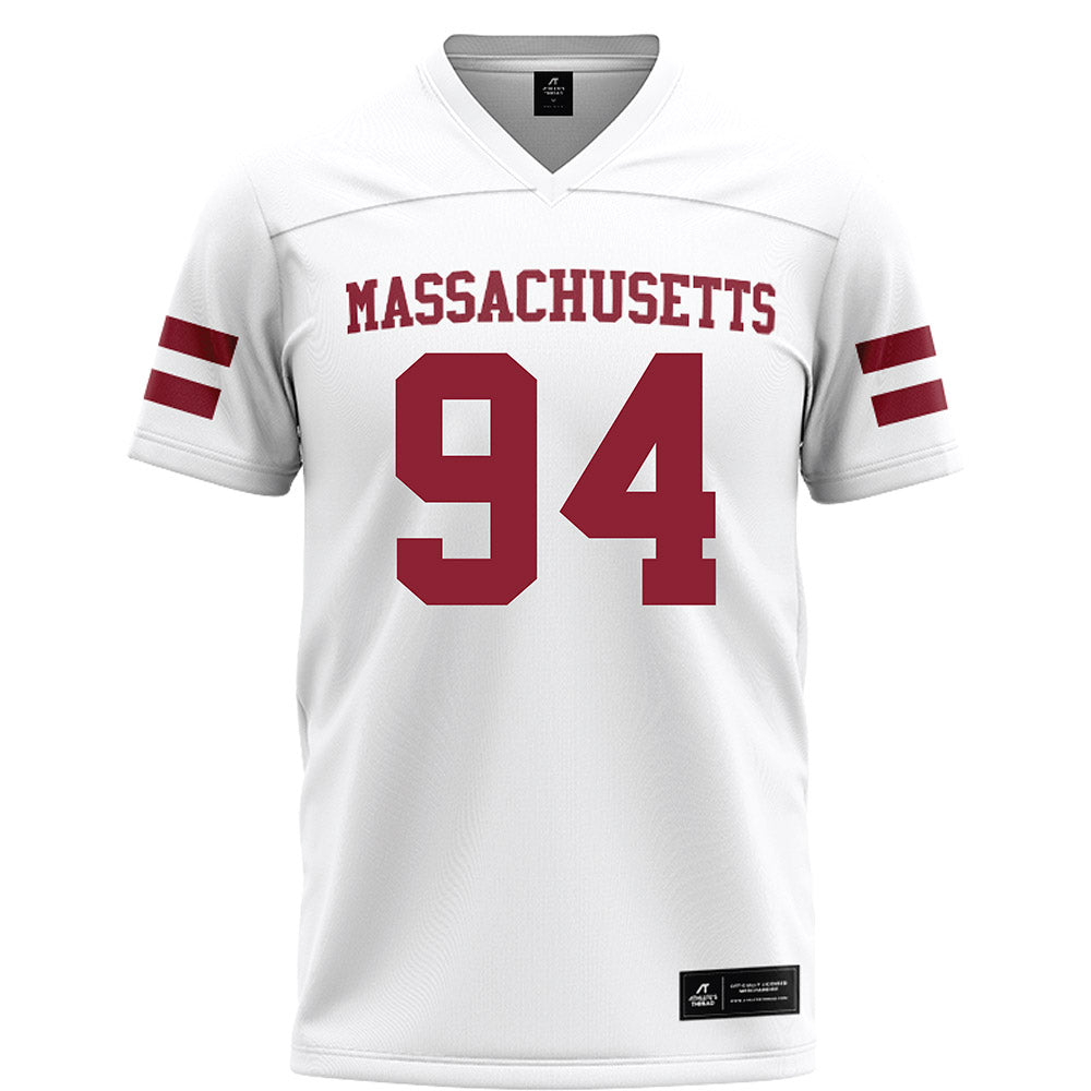 UMass - NCAA Football : Colin Reynolds - White Football Jersey-0