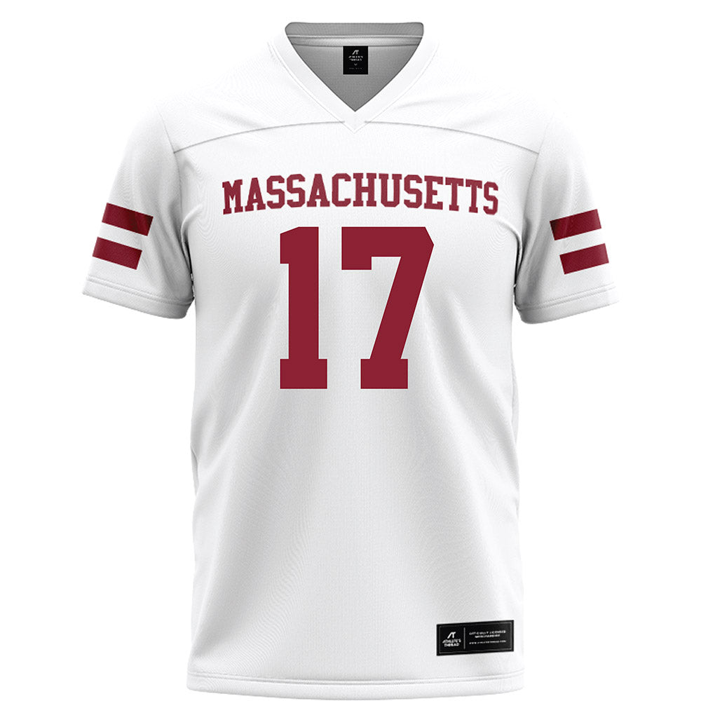 UMass - NCAA Football : Zachary Betts - White Football Jersey-0