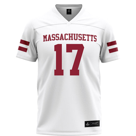 UMass - NCAA Football : Zachary Betts - White Football Jersey-0