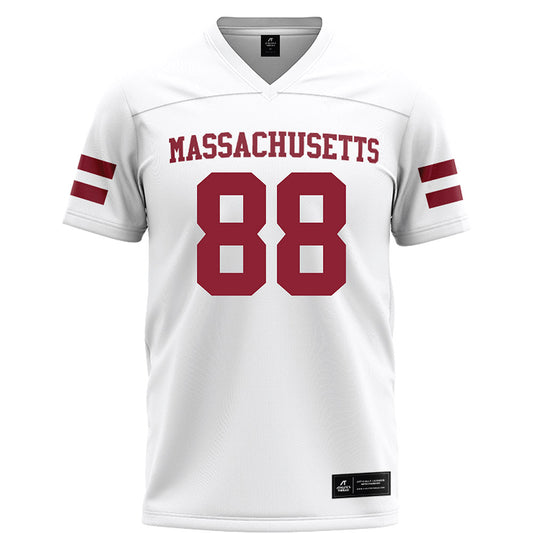 UMass - NCAA Football : Samuel Mulbah - White Football Jersey-0