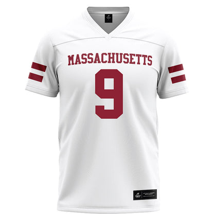 UMass - NCAA Football : Justin Krueger - White Football Jersey-0