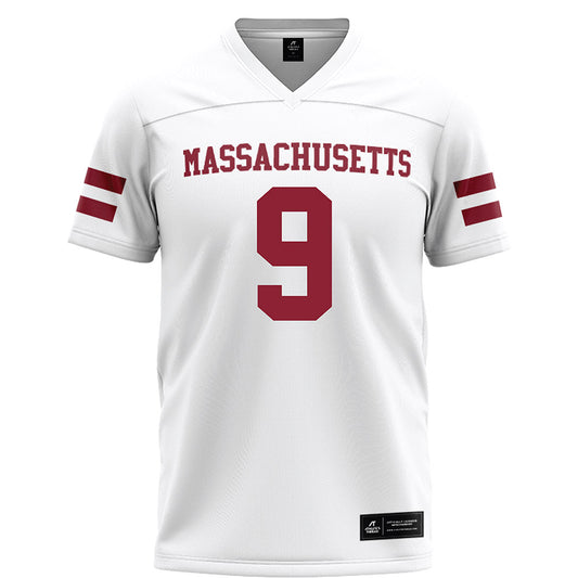 UMass - NCAA Football : Justin Krueger - White Football Jersey-0