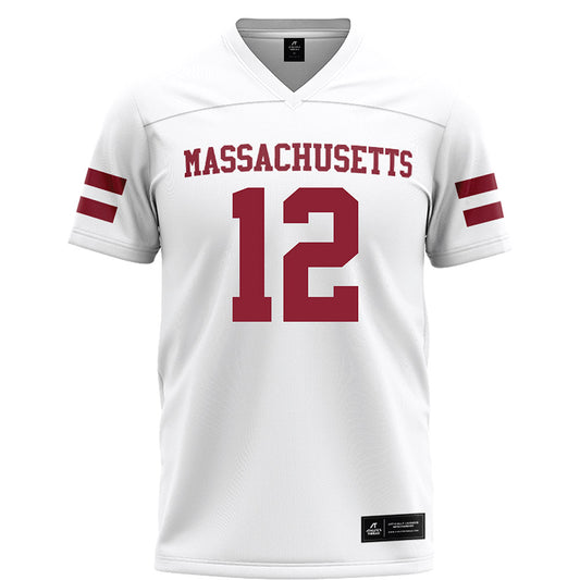 UMass - NCAA Football : Dequoria Warner - White Football Jersey-0