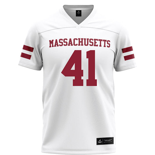 UMass - NCAA Football : Grant Mills - White Football Jersey-0
