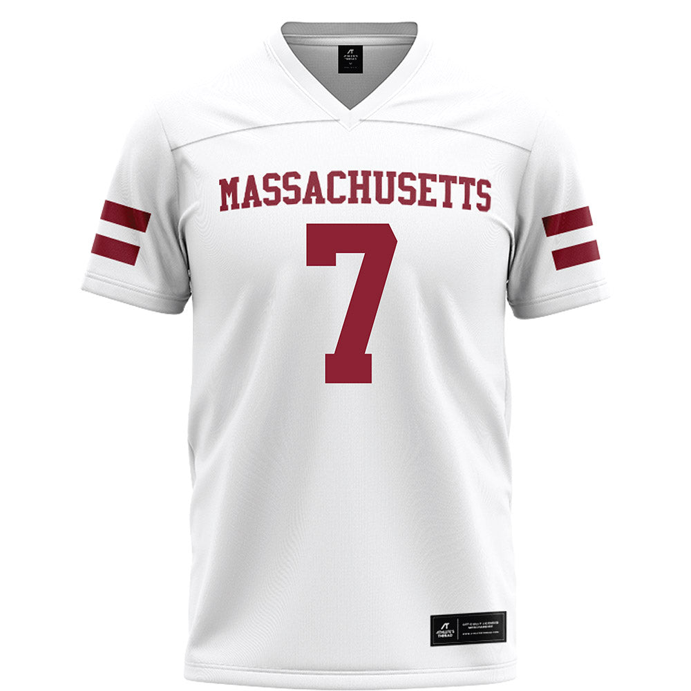 UMass - NCAA Football : TJ Magee - White Football Jersey-0