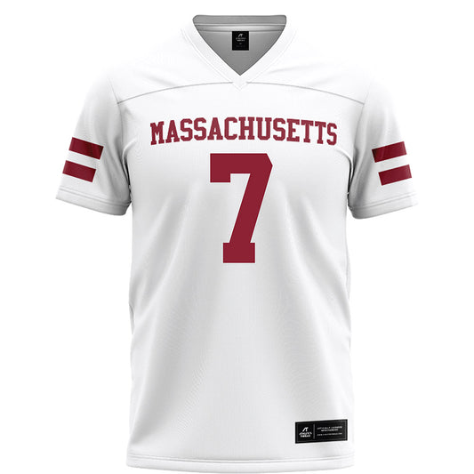UMass - NCAA Football : TJ Magee - White Football Jersey-0