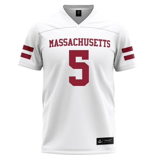 UMass - NCAA Football : Pop Watson III - White Football Jersey-0