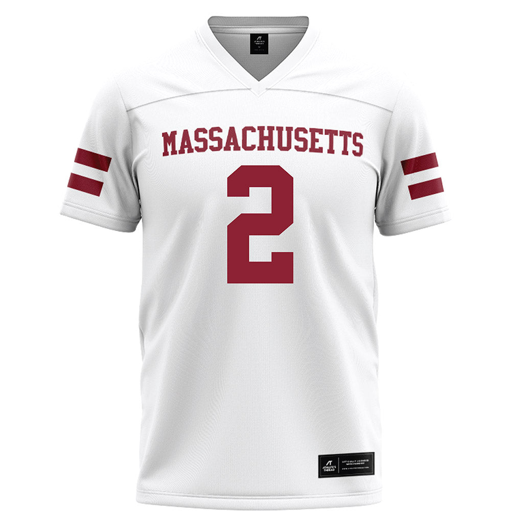 UMass - NCAA Football : Joshua Nobles - White Football Jersey-0