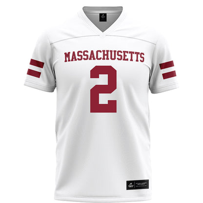 UMass - NCAA Football : Joshua Nobles - White Football Jersey-0