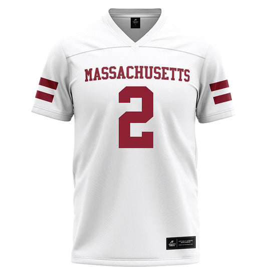 UMass - NCAA Football : Joshua Nobles - White Football Jersey-0