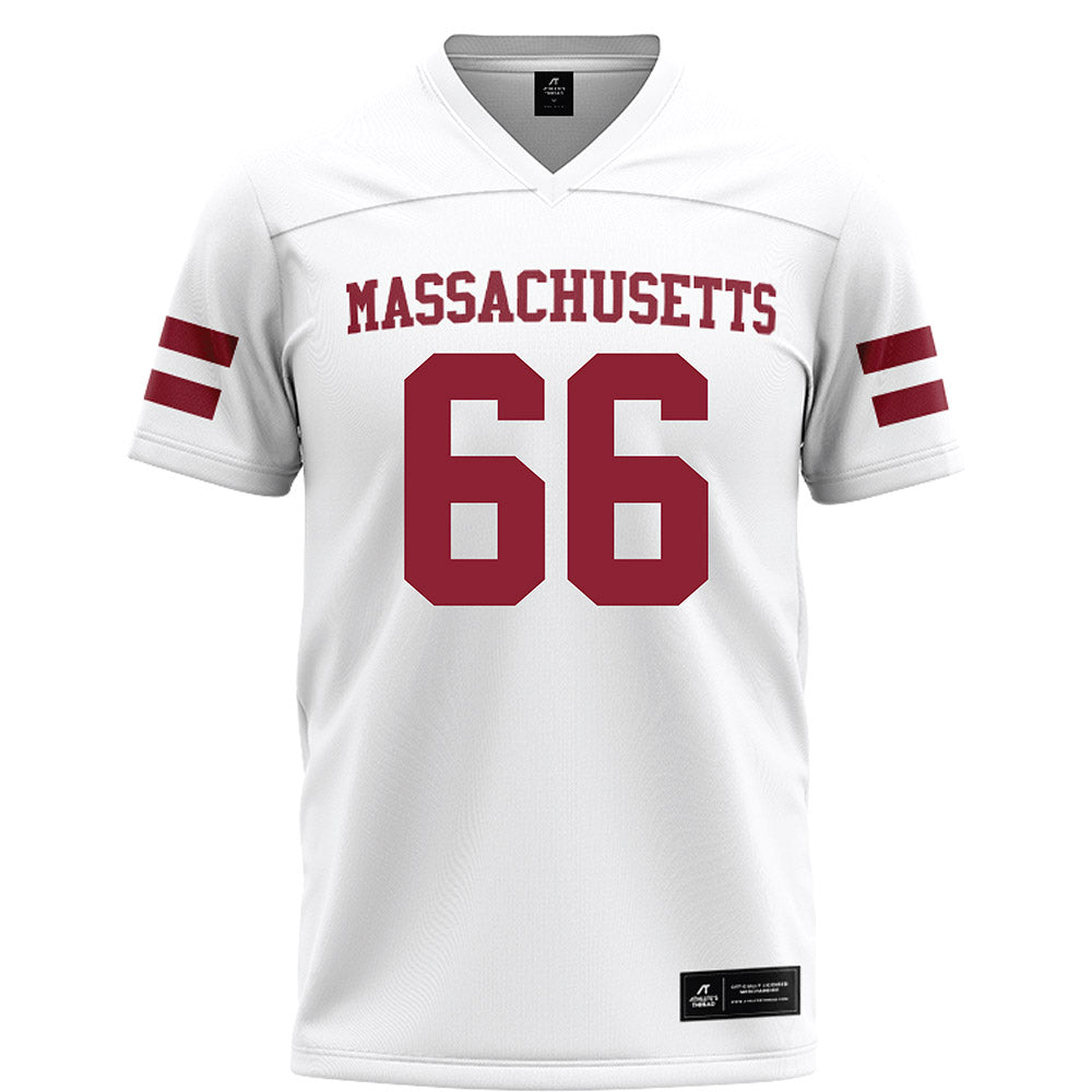 UMass - NCAA Football : Greg Knox - White Football Jersey-0