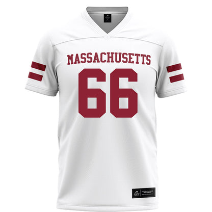 UMass - NCAA Football : Greg Knox - White Football Jersey-0
