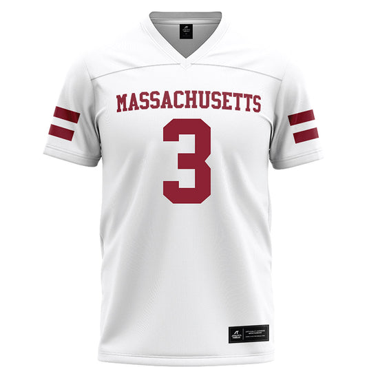 UMass - NCAA Football : Elijah Pedro - White Football Jersey-0