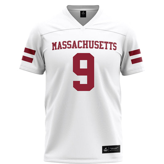 UMass - NCAA Football : Devin Matthews - White Football Jersey-0