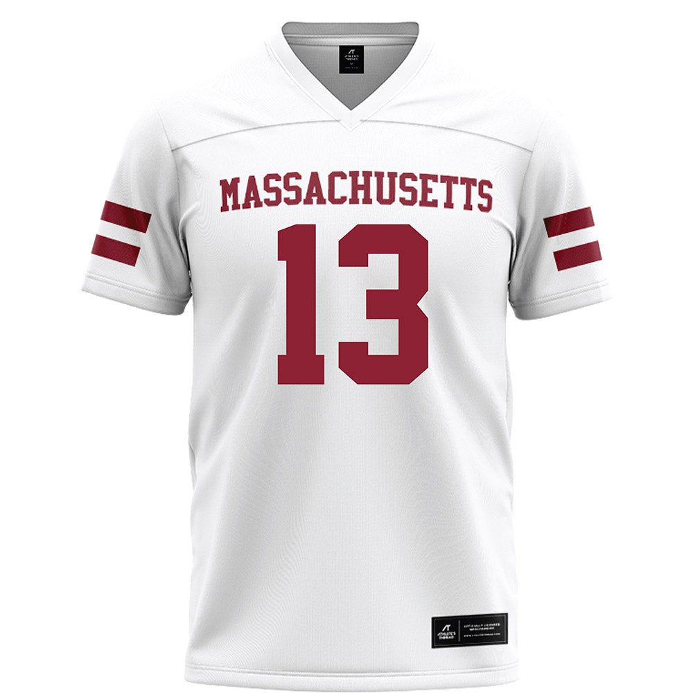 UMass - NCAA Football : Aedan McCarthy - White Football Jersey-0