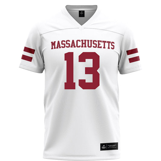 UMass - NCAA Football : Aedan McCarthy - White Football Jersey-0