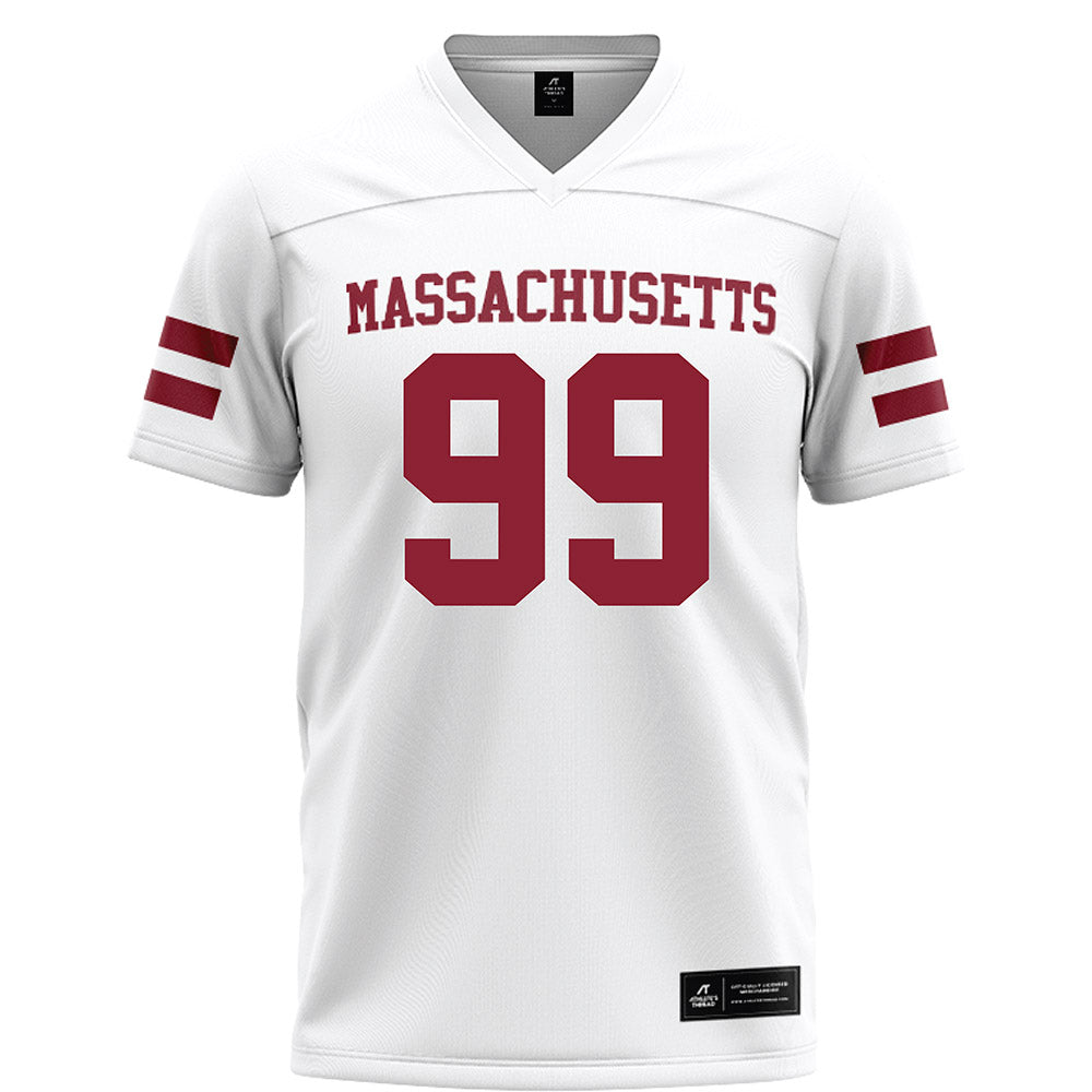 UMass - NCAA Football : Derek Morris - White Football Jersey-0