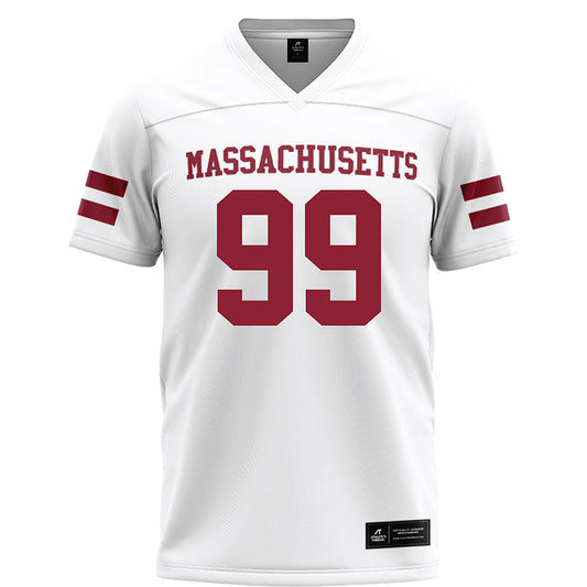UMass - NCAA Football : Derek Morris - White Football Jersey-0