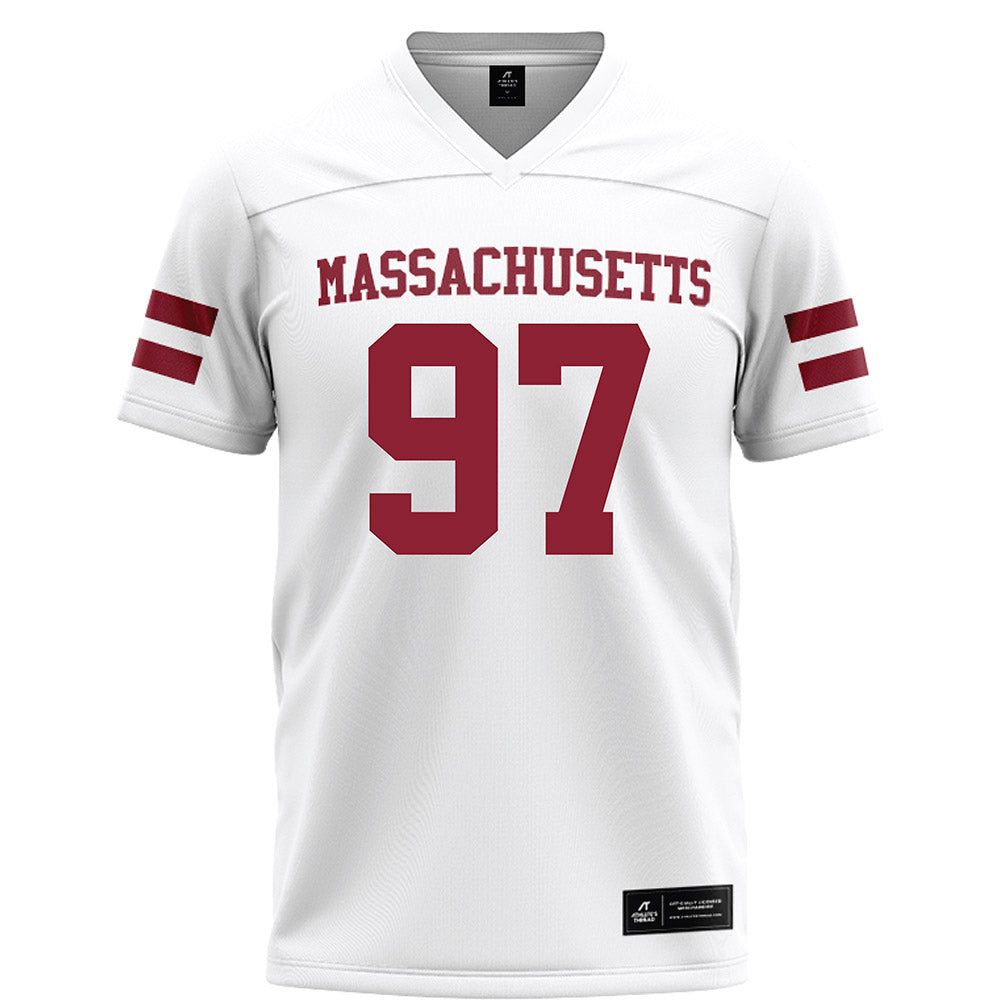 UMass - NCAA Football : Robert Ekins - White Football Jersey-0