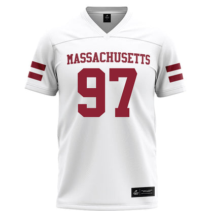 UMass - NCAA Football : Robert Ekins - White Football Jersey-0