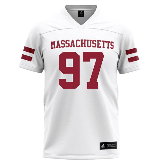 UMass - NCAA Football : Robert Ekins - White Football Jersey-0