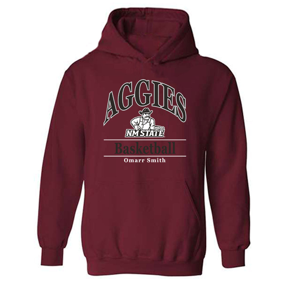 NMSU - NCAA Men's Basketball : Omarr Smith - Classic Fashion Shersey Hooded Sweatshirt-0