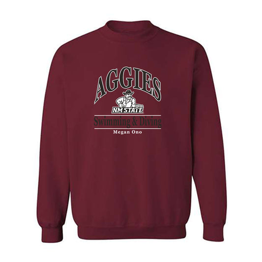 NMSU - NCAA Women's Swimming & Diving : Megan Ono - Classic Fashion Shersey Crewneck Sweatshirt-0