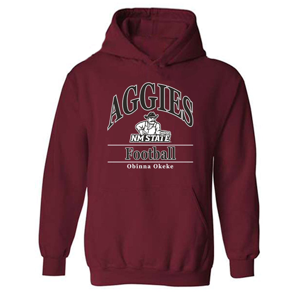 NMSU - NCAA Football : Obinna Okeke - Classic Fashion Shersey Hooded Sweatshirt-0