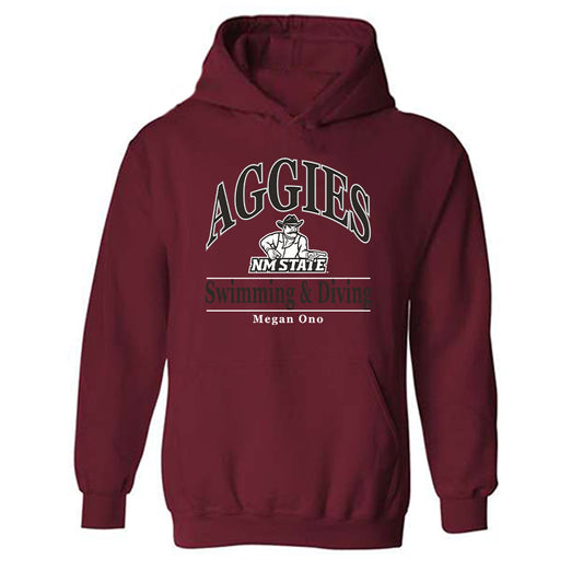 NMSU - NCAA Women's Swimming & Diving : Megan Ono - Classic Fashion Shersey Hooded Sweatshirt-0