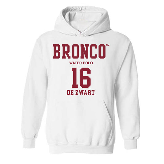 SCU - NCAA Men's Water Polo : Jamie De Zwart - Classic Fashion Shersey Hooded Sweatshirt-0