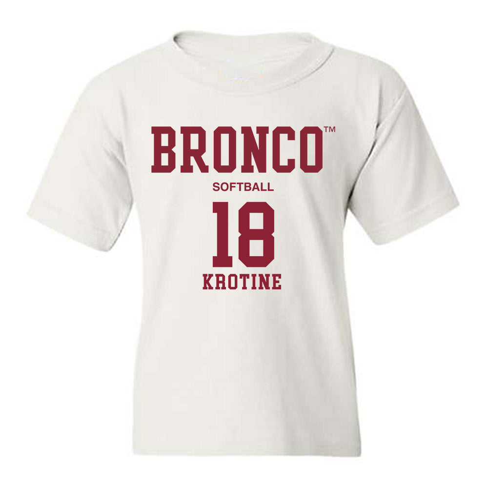 SCU - NCAA Softball : Claire Krotine - Classic Fashion Shersey Youth T-Shirt-0