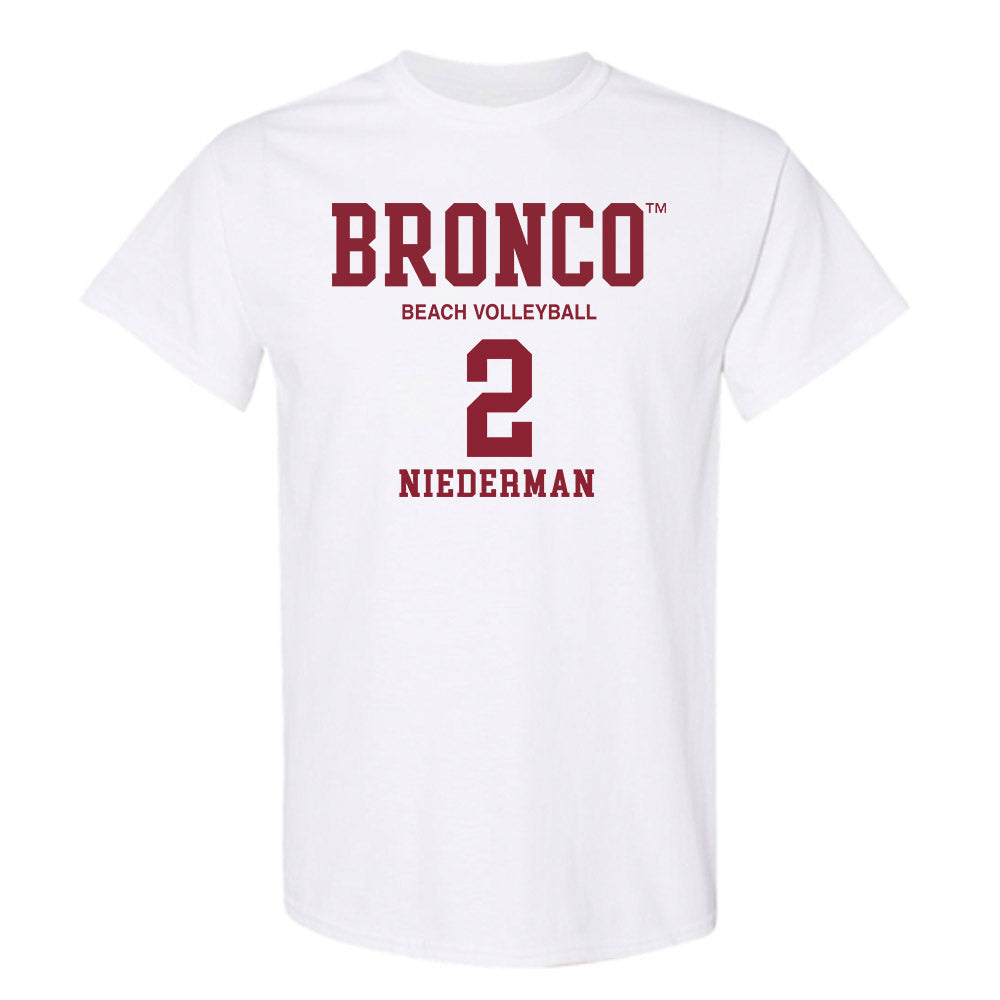 SCU - NCAA Beach Volleyball : Noelle Niederman - Classic Fashion Shersey T-Shirt-0