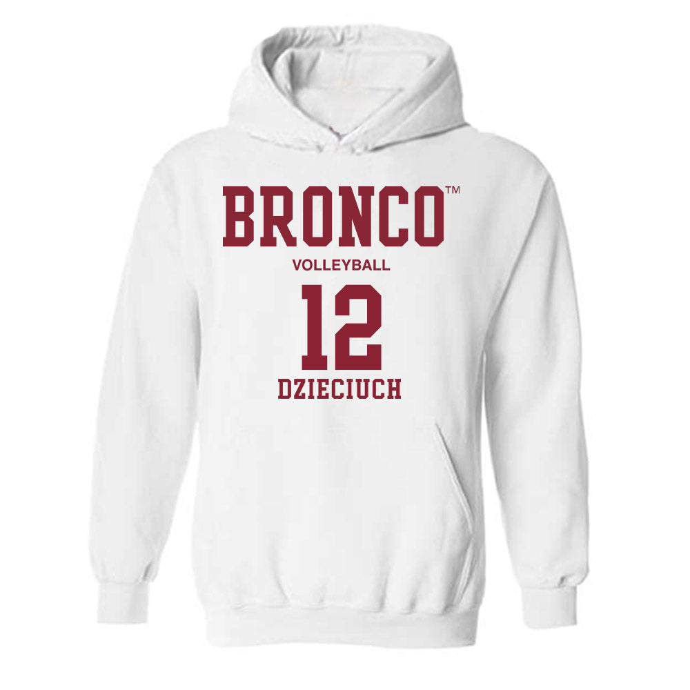 SCU - NCAA Women's Volleyball : Allison Dzieciuch - Classic Fashion Shersey Hooded Sweatshirt-0