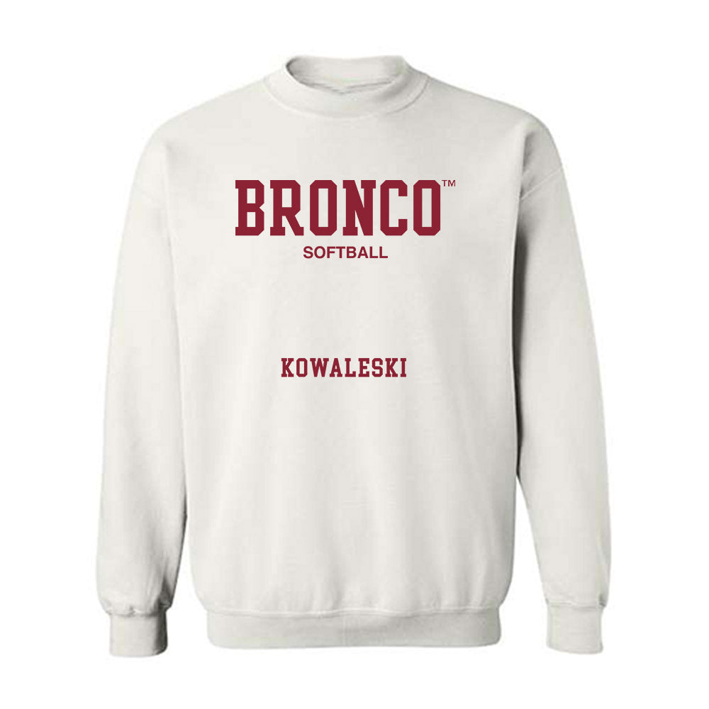 SCU - Softball Legends : Cienna Kowaleski - Classic Fashion Shersey Crewneck Sweatshirt-0