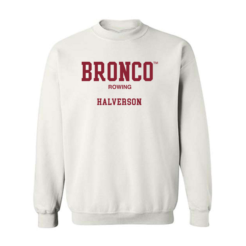 SCU - NCAA Men's Rowing : Jack Halverson - Classic Fashion Shersey Crewneck Sweatshirt-0