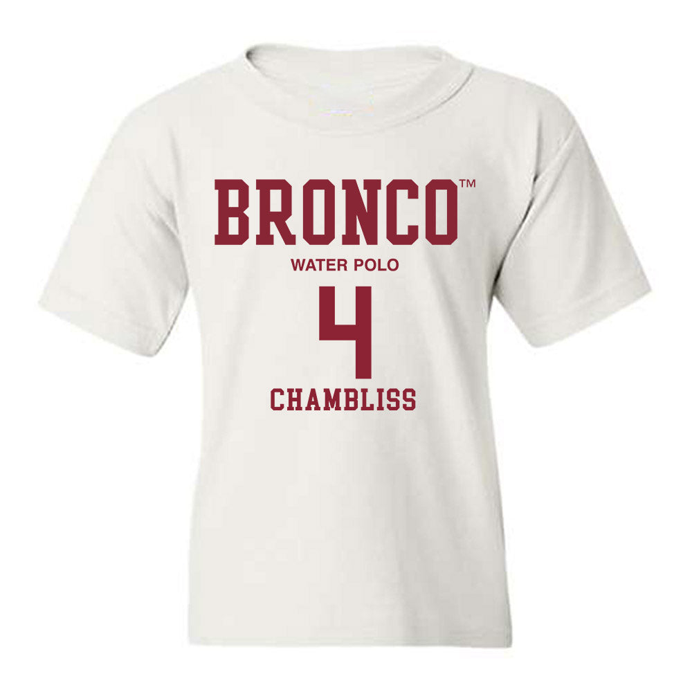 SCU - NCAA Women's Water Polo : Megan Chambliss - Classic Fashion Shersey Youth T-Shirt-0