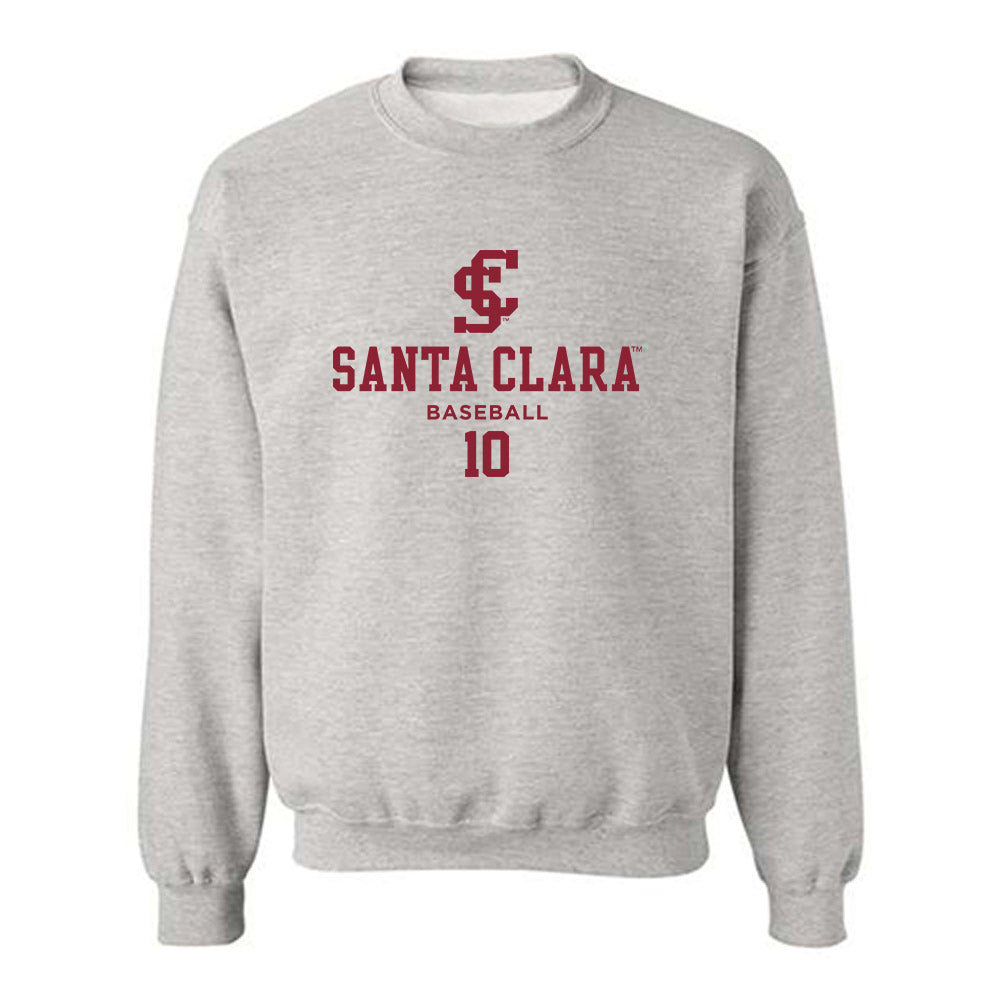 SCU - NCAA Baseball : Hunter Fujimoto - Classic Fashion Shersey Crewneck Sweatshirt-0